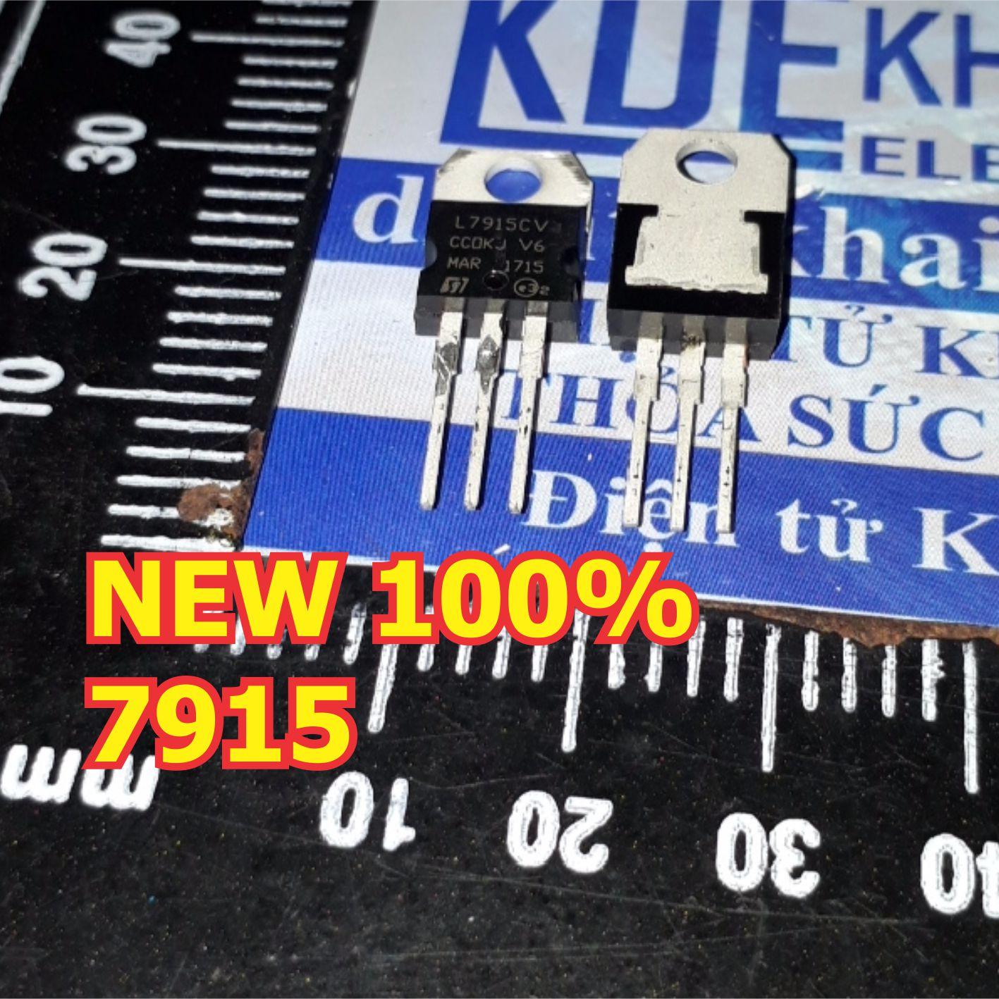 5 con L7915CV 7915 79M15 L79M15CDR NJM7915FA 7915A JRC TO-220 TO-220F 15V 1.5A / 0.5A IC NGUỒN ỔN ÁP ÂM KDE1320