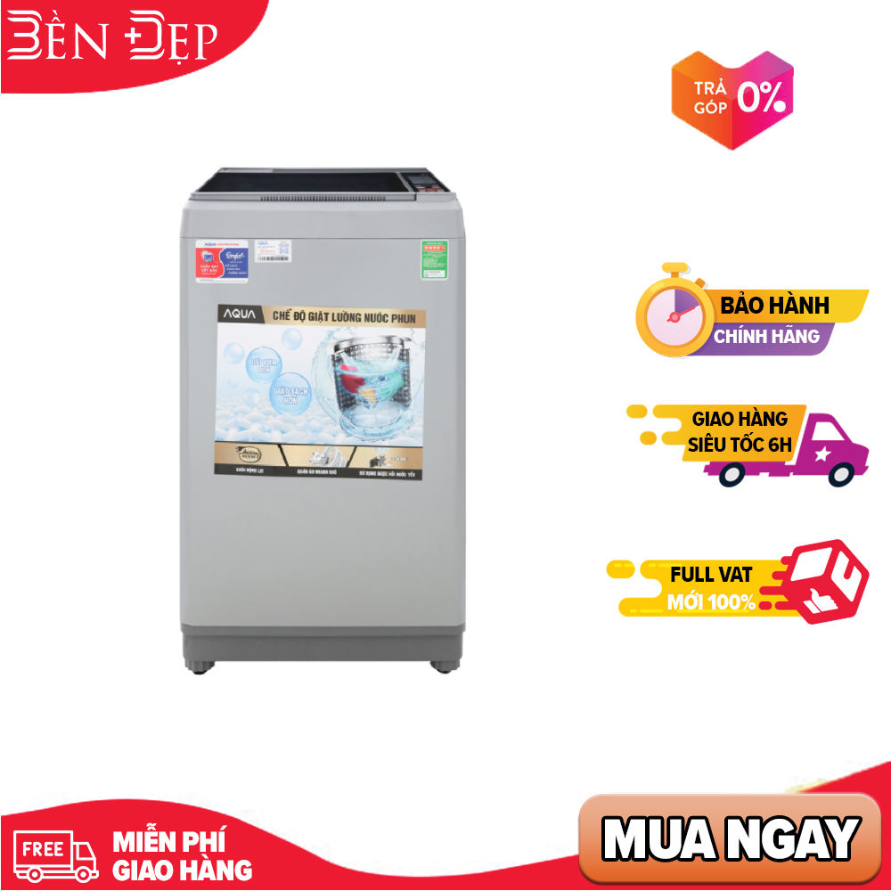 [TRẢ GÓP 0%] Máy giặt Aqua 9 Kg AQW-S90CT H2 (Giá áp dụng giao tại HN, HCM& các tỉnh liên hệ shop)