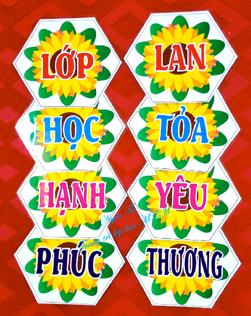 Khẩu hiệu trang trí lớp học - Cỡ A4