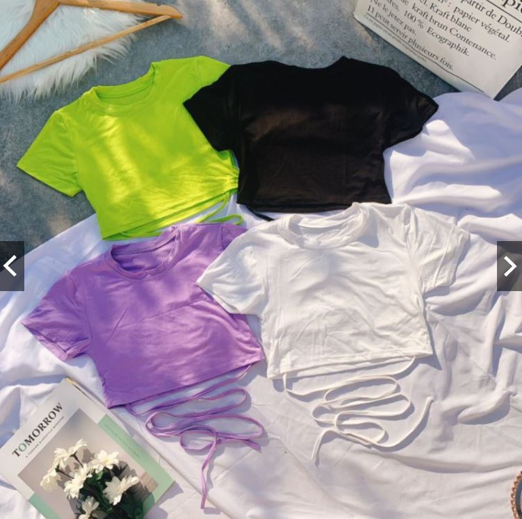 Áo croptop dây đan eo phong cách