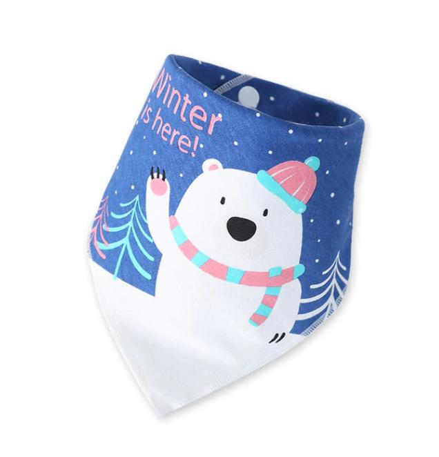 Khăn Yếm Tam Giác Cotton 2 Lớp Cho Bé