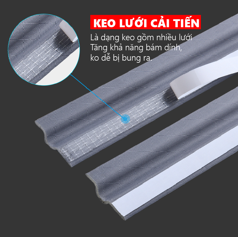 Nẹp Chặn Cửa Chống Gió Lùa Ron Cửa Sổ Cản Bụi DOORJA