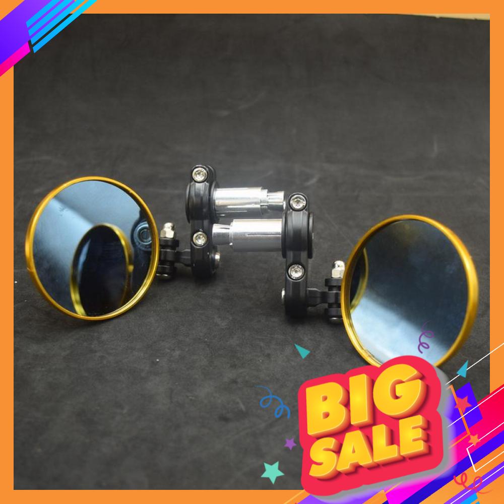 [HOT] CẶP GƯƠNG CHIẾU HẬU ( KÍNH CHIẾU HẬU ) RIZOMA GÙ TRÒN GẮN TAY LÁI XE MÁY, MOTO LOẠI MỚI - MÀU VÀNG