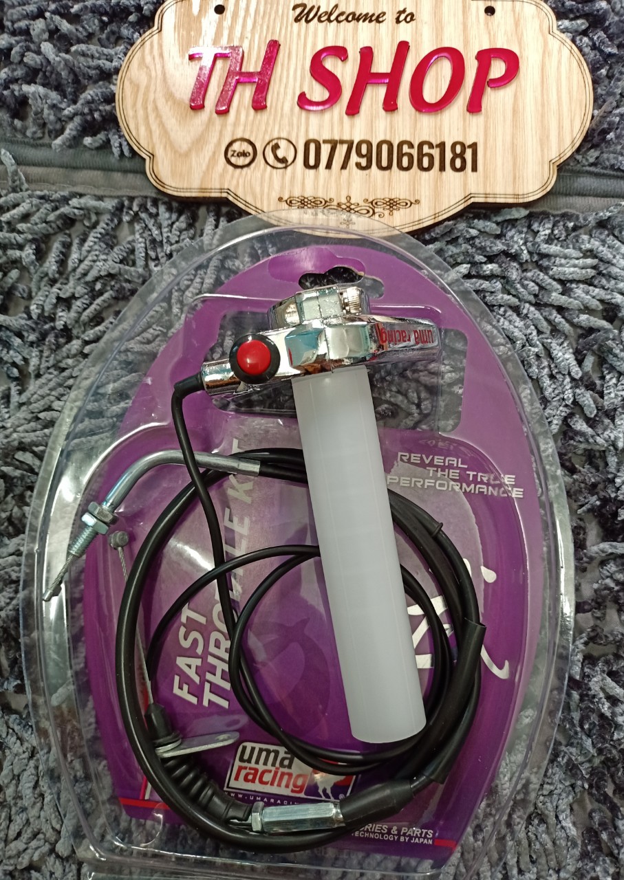 1 BỘ CÙM GA TĂNG TỐC UMA RACING CÓ NÚT ĐỀ MÁY GẮN ĐƯỢC TẤT CẢ CÁC DÒNG XE MÁY TỨ XE SỐ ĐẾN XE TAY GA MỚI Y NHƯ HÌNH CHẤT LIỆU CAO CẤP THIẾT KẾ CHUYÊN NGHIỆP ĐỘ BỀN CAO NHANH TAY MUA NGAY