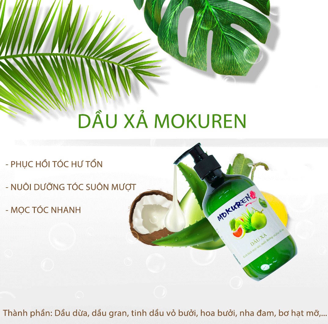 Dầu xả dừa, bưởi, nhà đam Mokuren