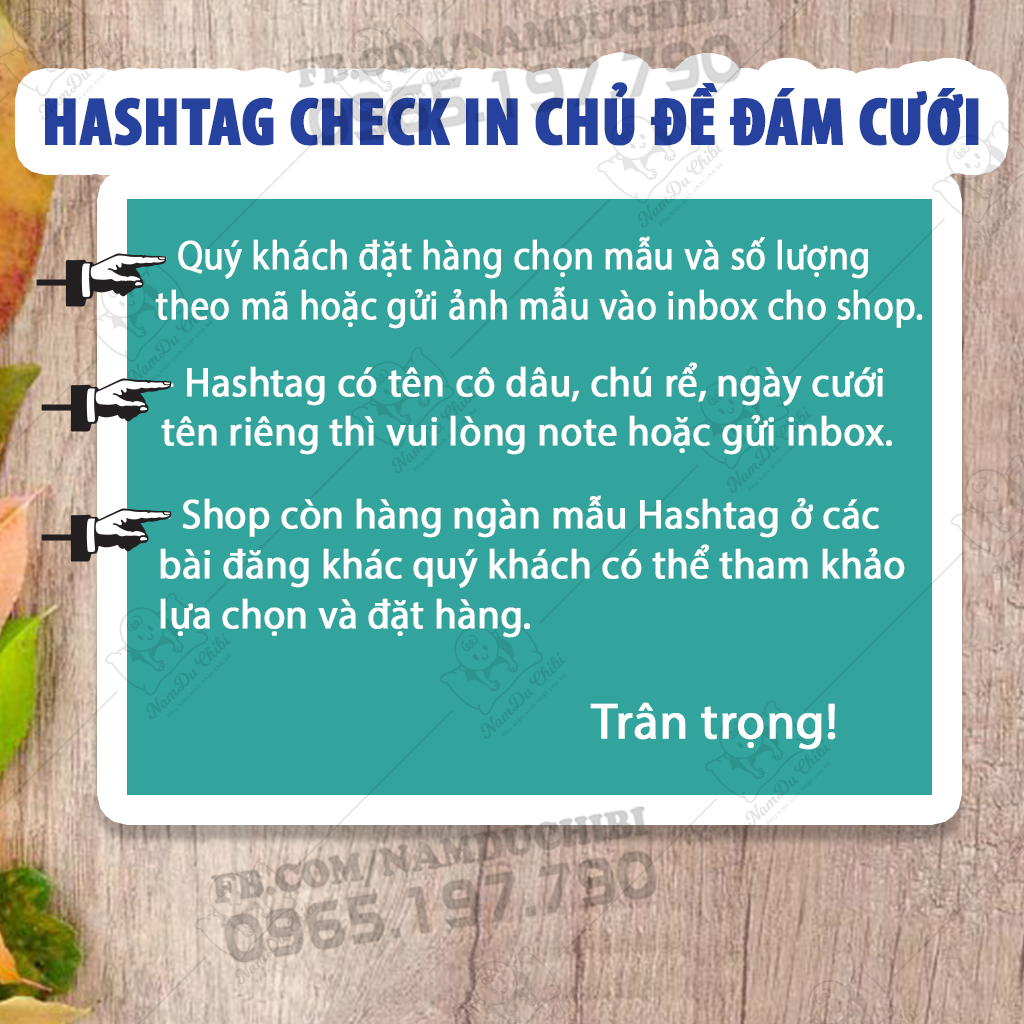 HASHTAG cầm tay Đám cưới - Bảng chụp ảnh cưới 4