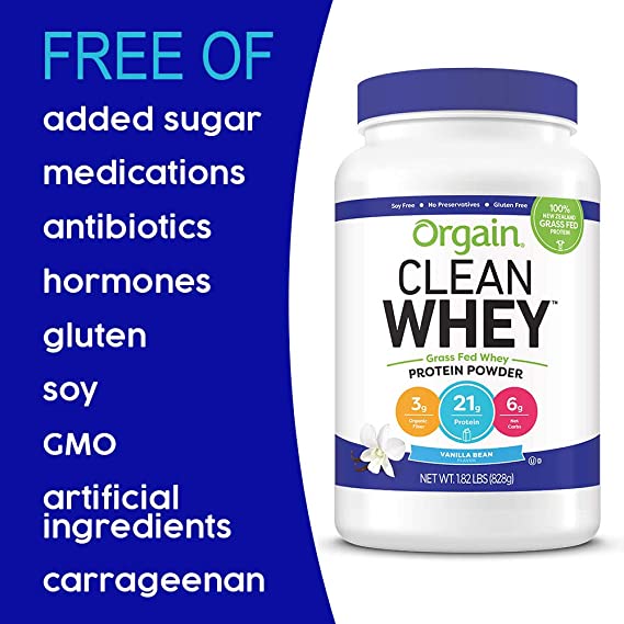 [HCM]BỘT WHEY ORGAIN GRASS FED PROTEIN HƯƠNG VANILLA 828G MỸ