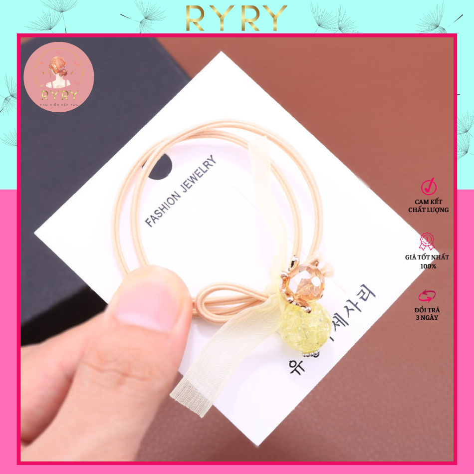 Dây Cột Tóc Nữ Ngọc Pha Lê Xinh Xắn