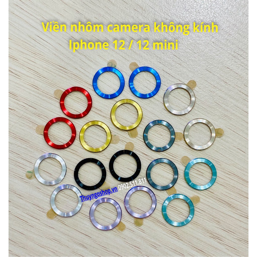 [HCM]Iphone 12 /12 mini - Dán kim loại chống trầy viền camera