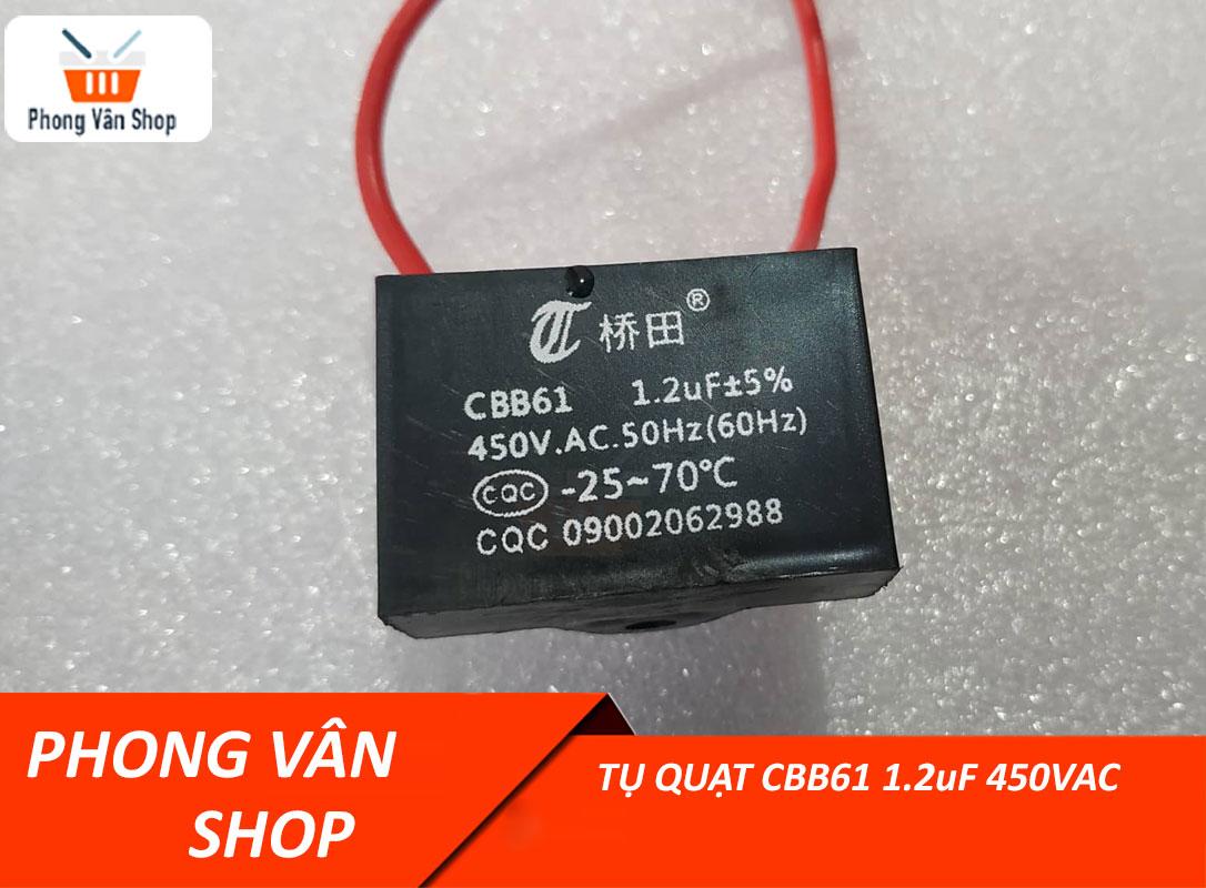 2 Tụ Quạt CBB61 1.2uF 450VAC - Tụ 1.2uF