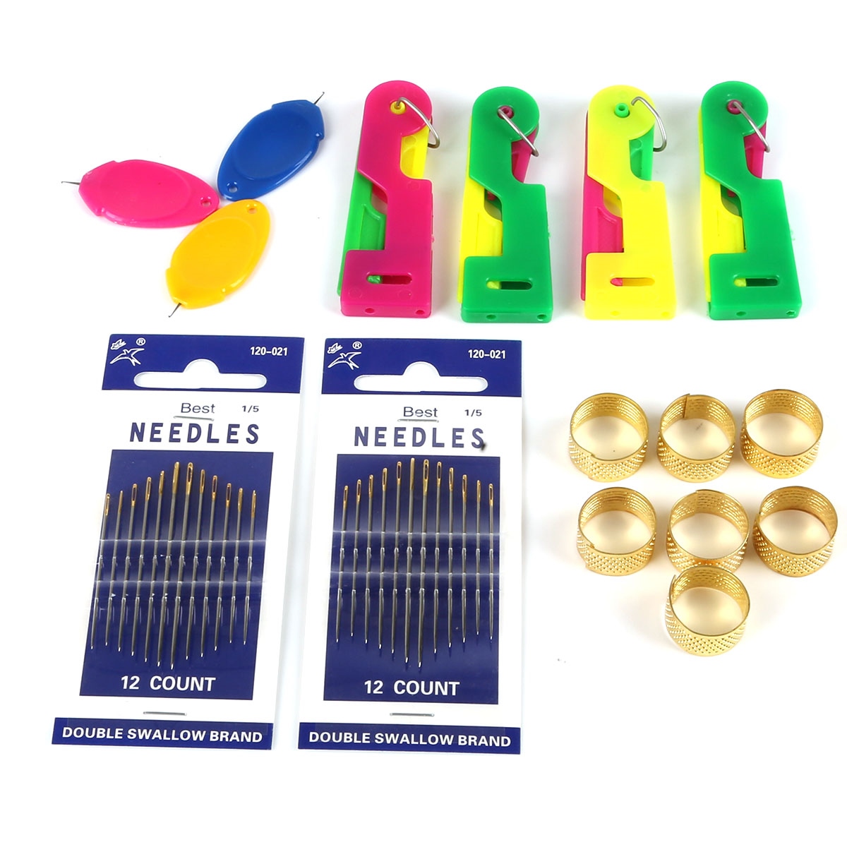 [hot] Threading Does Not Hurt Your Hands Necessary Threader Set Needle Thread Remover Thimble Accessories