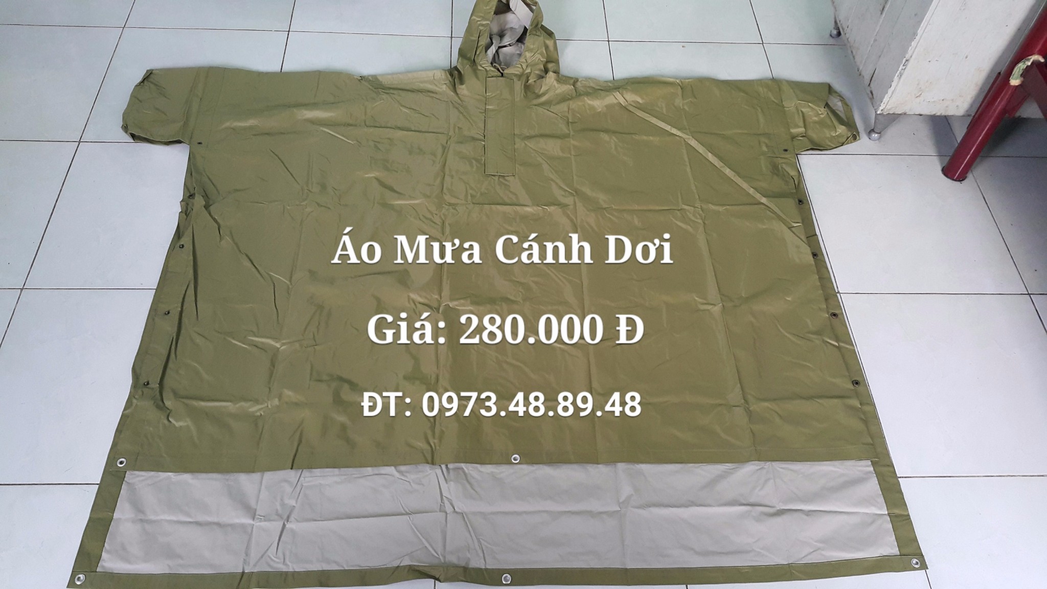 Áo mưa cao cấp siêu bền - chất liệu vải pu chất lượng cao siêu bền thiết kế cánh dơi loại trơn 2 size