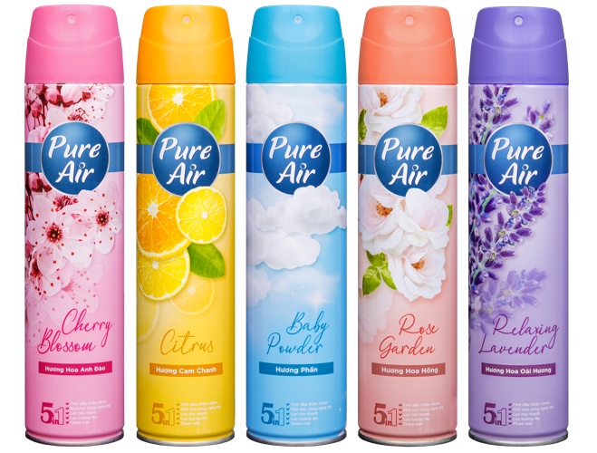 (5 HƯƠNG) Nước hoa xịt phòng Pure Air 280ml