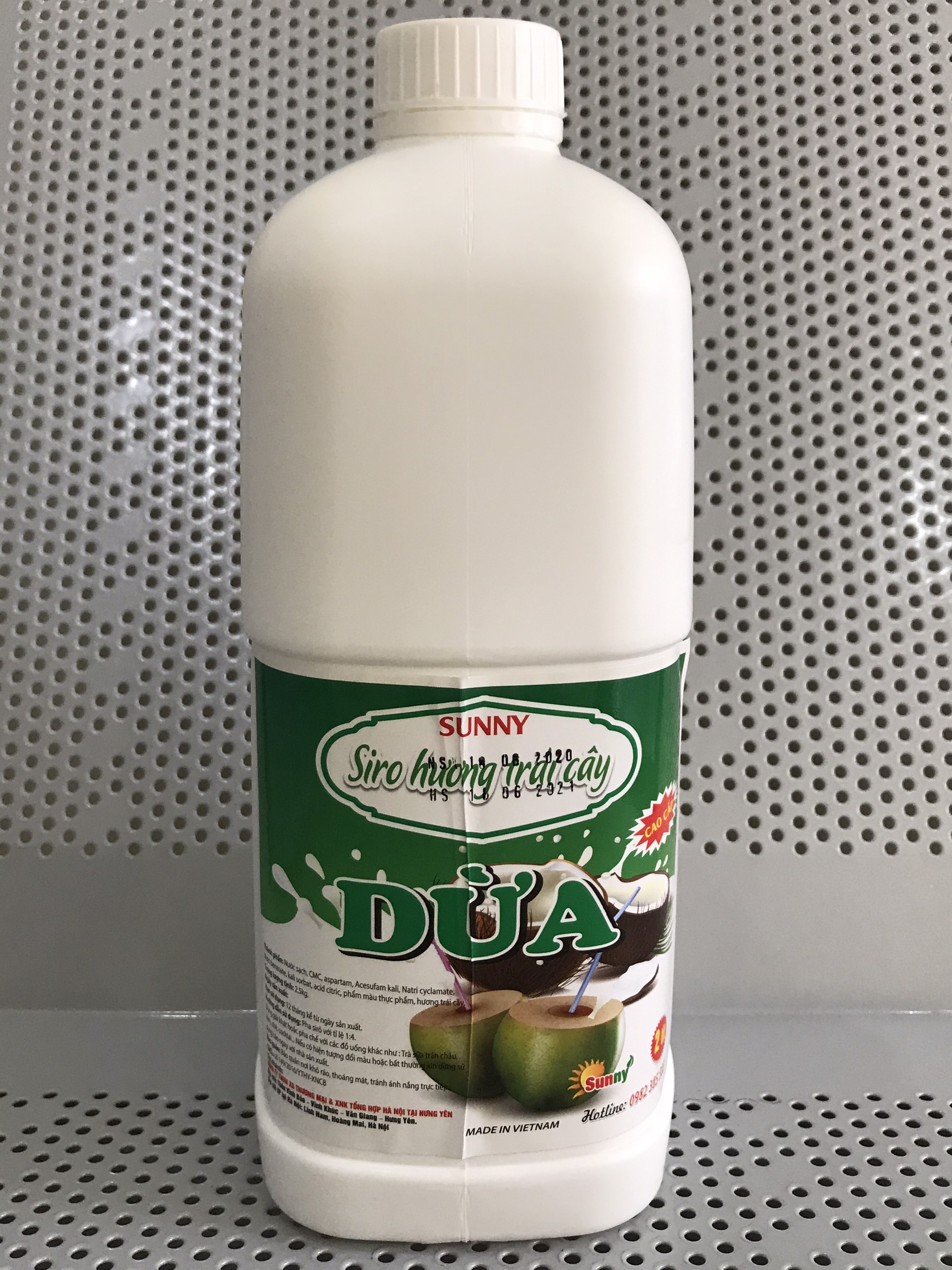 Siro hoa quả can vuông 2lít vị Dừa