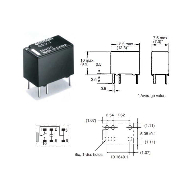 RELAY RƠ LE OMRON G5V-1 6 CHÂN 5VDC 12VDC 24VDC