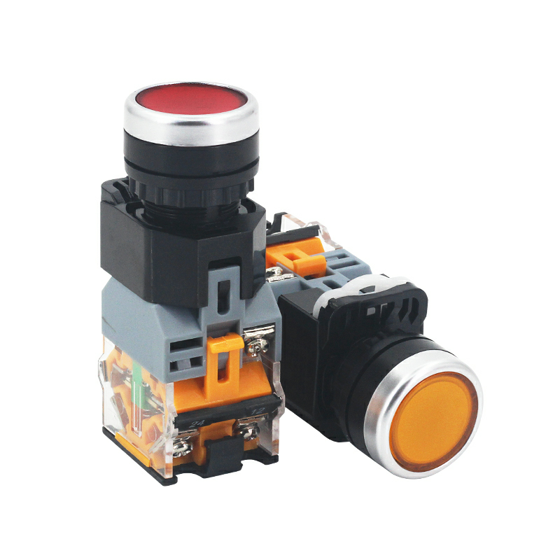 [HCM] Nút nhấn giữ, nút nhấn nhả có đèn 24V, 220V LA38 phi 22