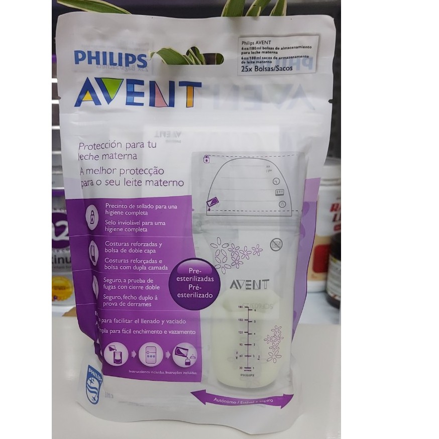 Túi trữ sữa 25pcs 180ml philips Avent CHĨNH HÃNG