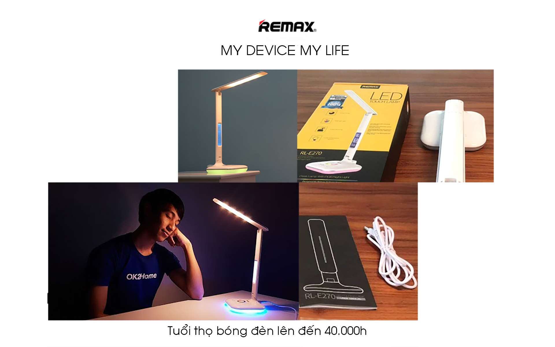 Đèn Led để bàn thông minh Remax RLE270- White