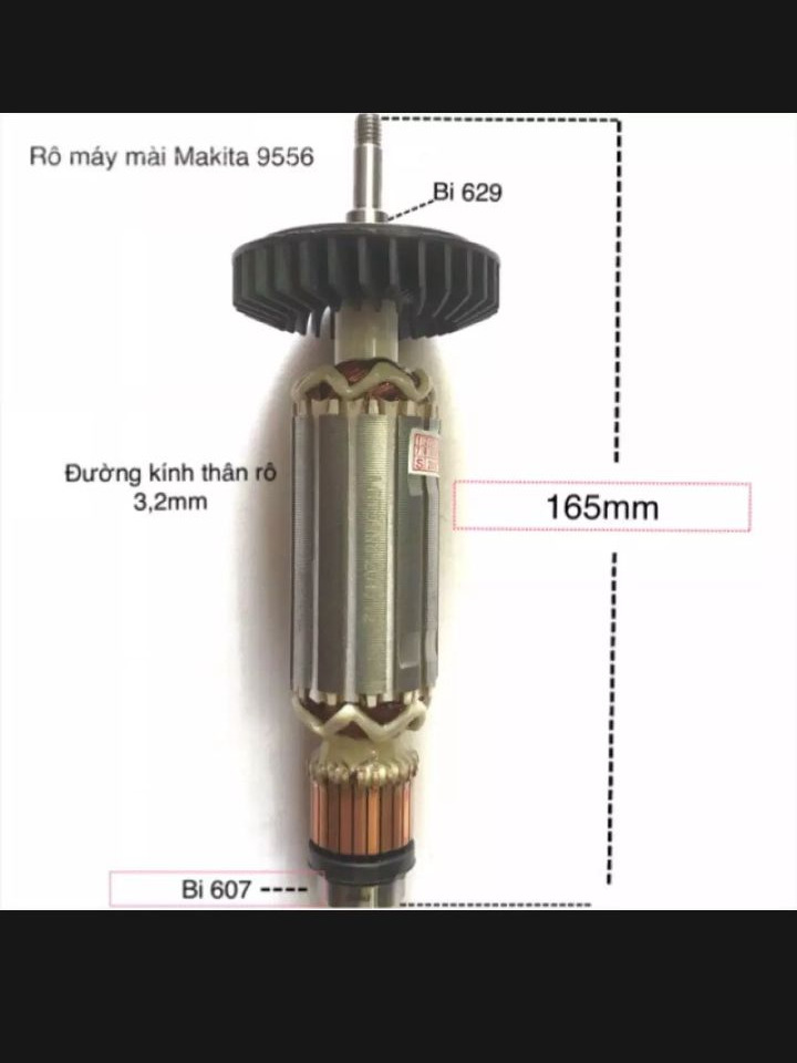 Rotor mài MA KI TA 9556 dây đồng 220V
