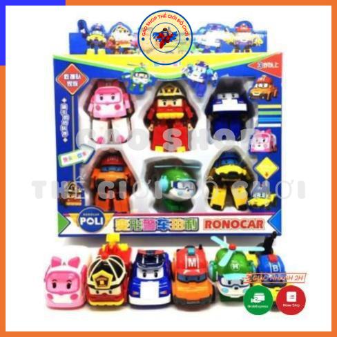 Bộ 6 xe ô tô đồ chơi Biệt đội Poli Robocar biến hình