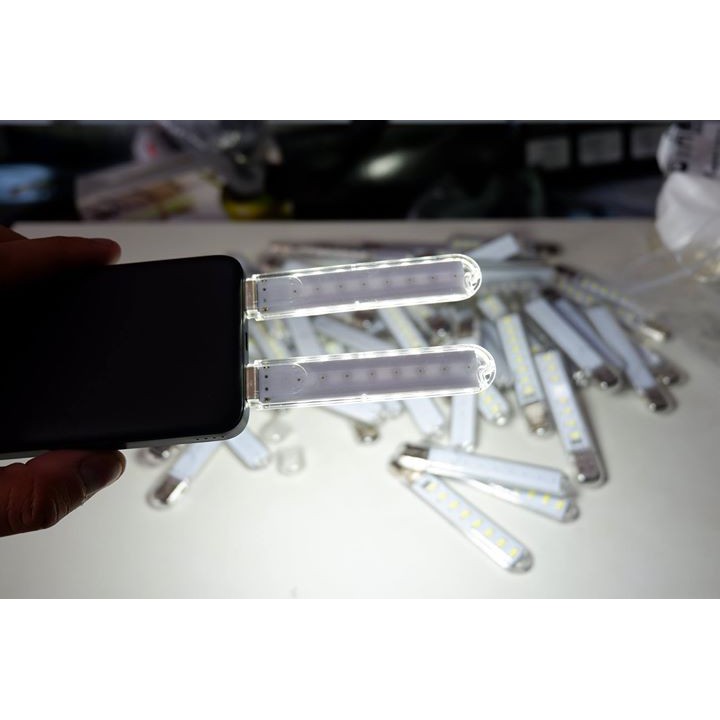Đèn Led Cổng Usb 8 Bóng Siêu Sáng- Trong Suốt