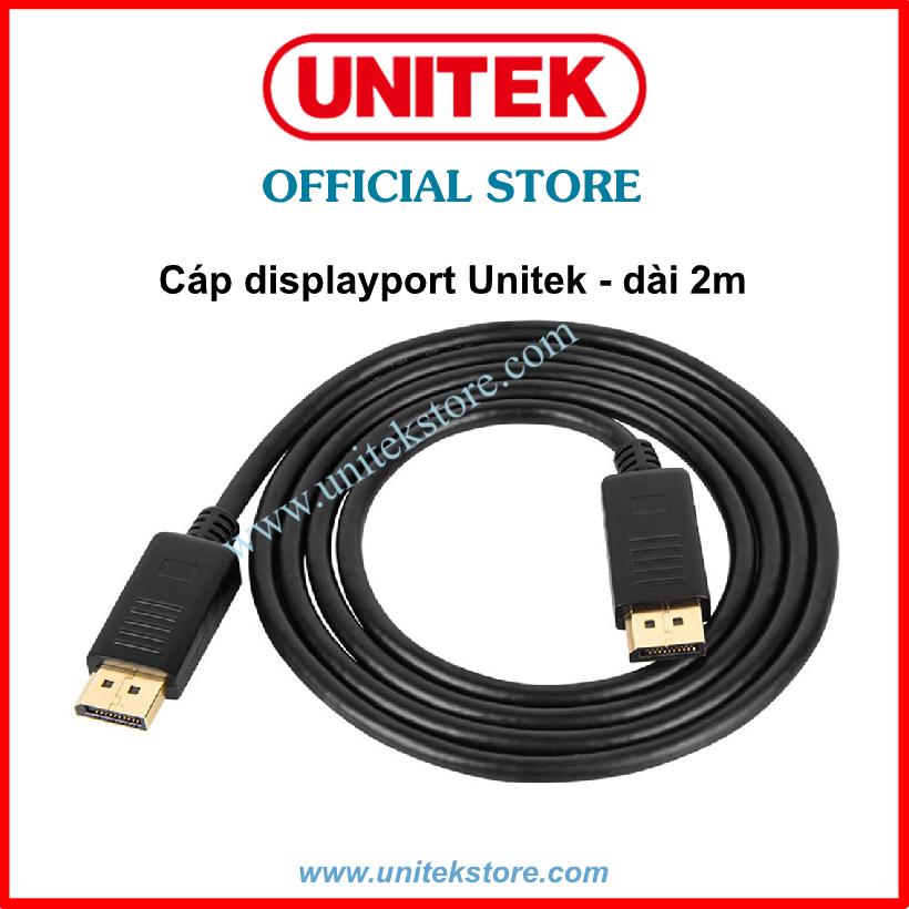 [UNITEK STORE] CÁP DISPLAYPORT 4K - Dài 2M UNITEK (Y-C 608BK)