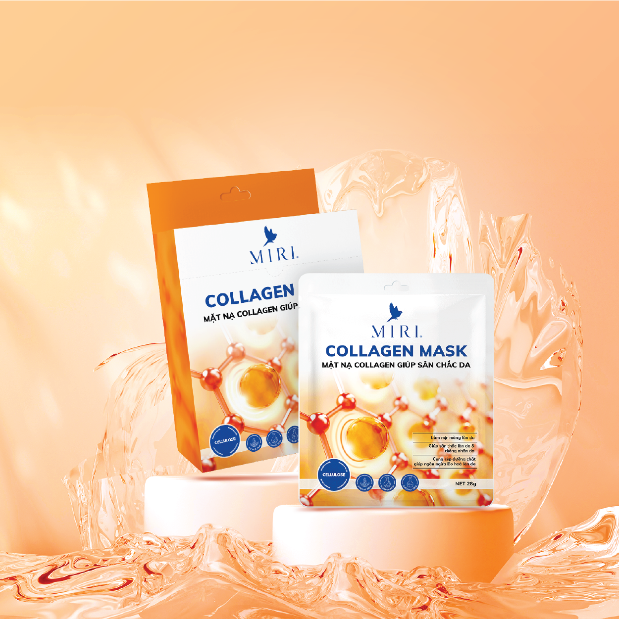 [Hộp 10 Miếng] Mặt Nạ Giúp Săn Chắc Da - Collagen Mask MIRI