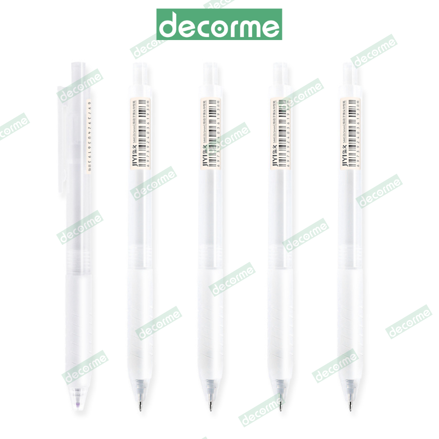 Bút Gel Bấm Mực Đen Basic Resun DecorMe Bút gel mực đen