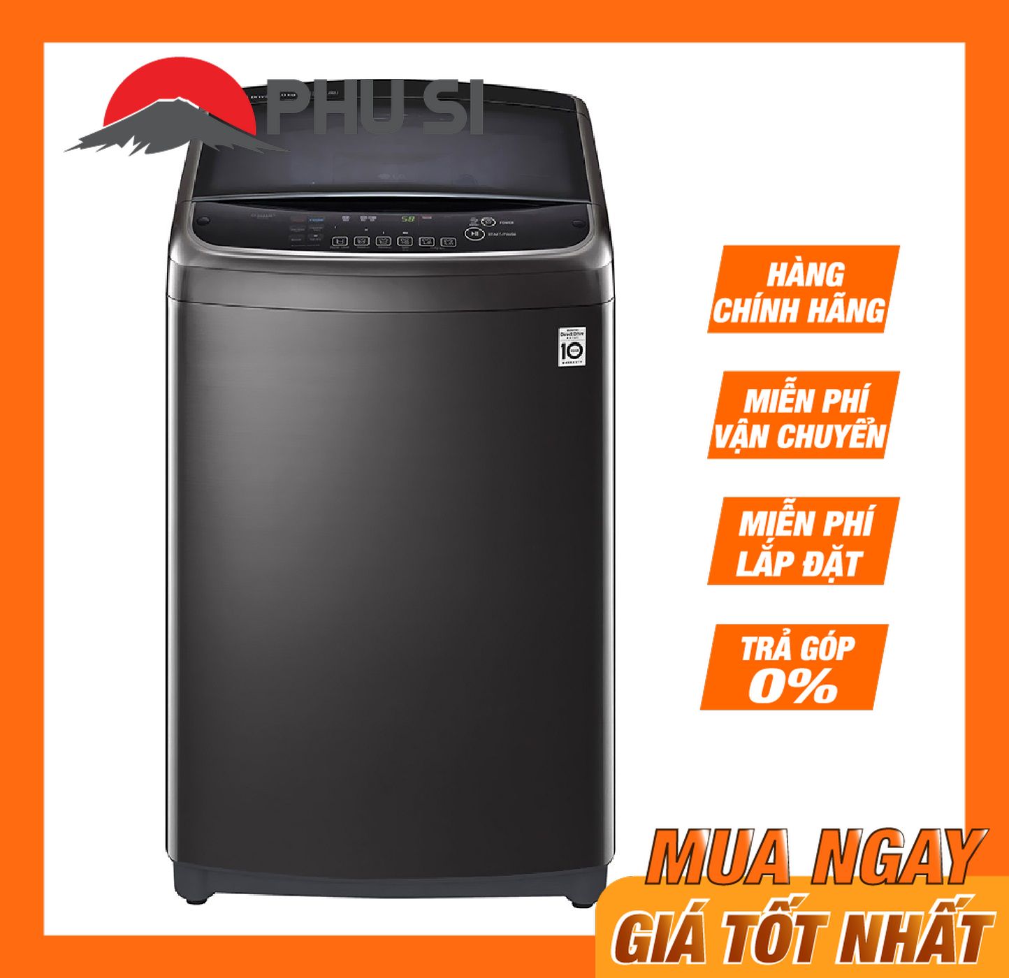 ✅[Trả góp 0%]Máy giặt LG Inverter 13 kg TH2113SSAK