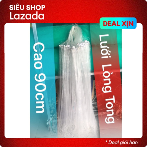 Lưới đánh cá lòng tong, lưới bắt cá non - dài 45/50m - 1 màn cao 90cm, mắt lưới 0,6cm/0,7cm