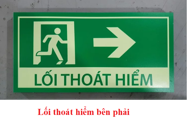 Biển chỉ dẫn lối thoát hiểm dạ quang siêu sáng