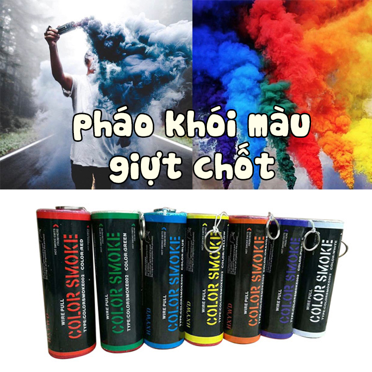 Combo 5 Ống Khói Nhiều Màu Sắc Chụp Ảnh Quay Phim Tiệc Cưới Trang Trí Sinh Nhật - Ống Khói Tạo Màu Hiệu Ứng Sân Khấu