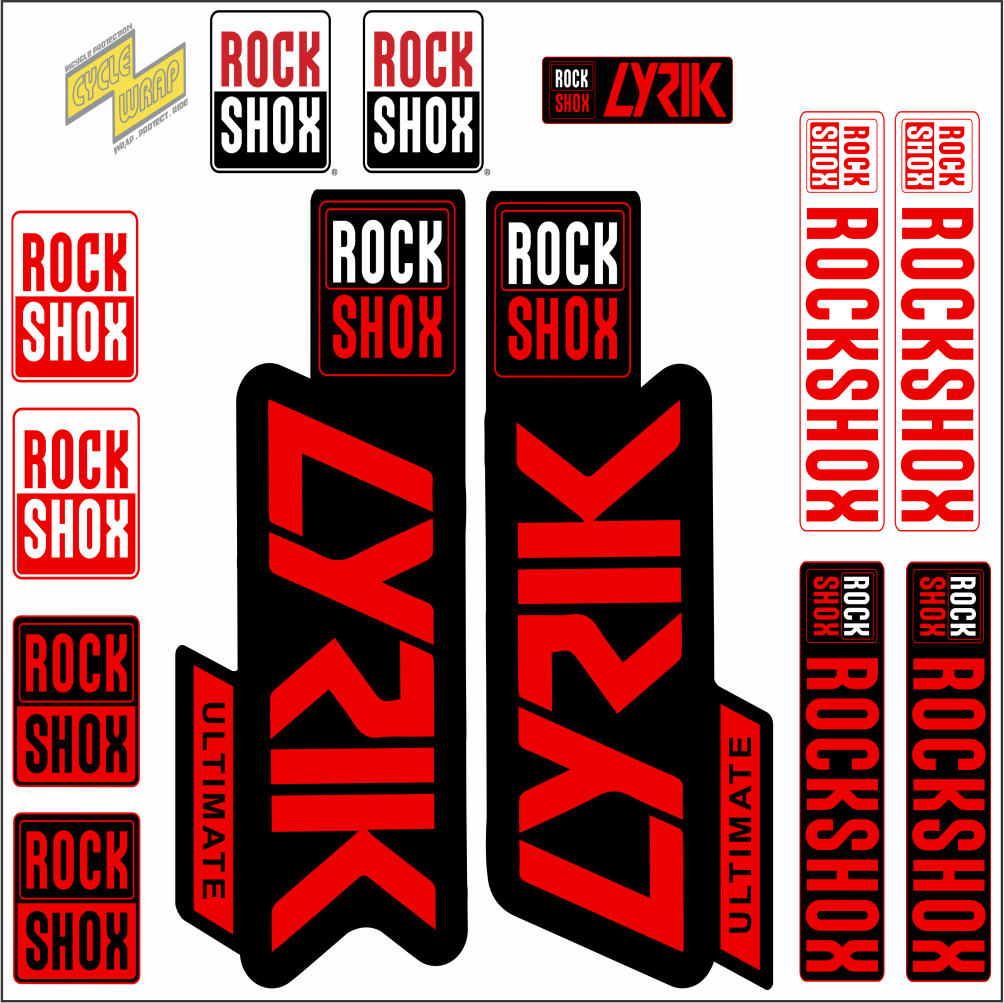 Tem decal dán phuộc xe đạp Rockshox LYRIK ULTIMATE 2021