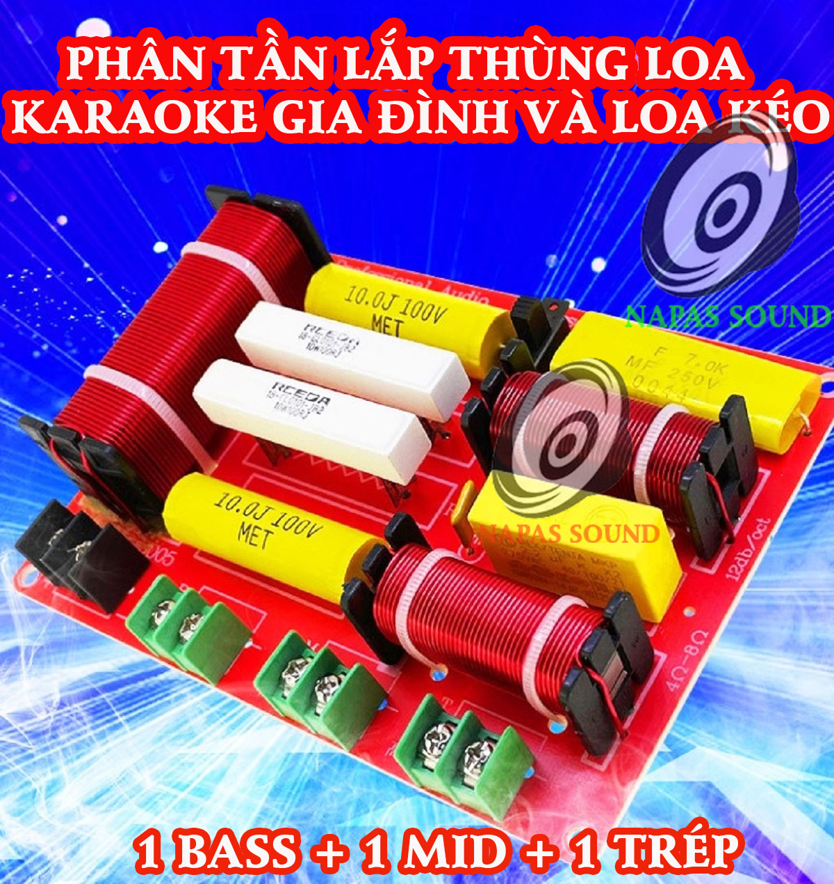 Giá 1 cái - phân tần 3 đường tiếng cho loa kéo lớn weah3005 - mạch phân tần loa 3 đường tiếng