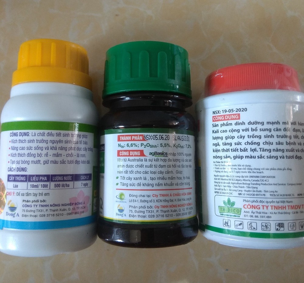 COMBO dưỡng cây chăm sóc phong lan( Litosen+super Kali+Ag Basic) - 100ml/chai