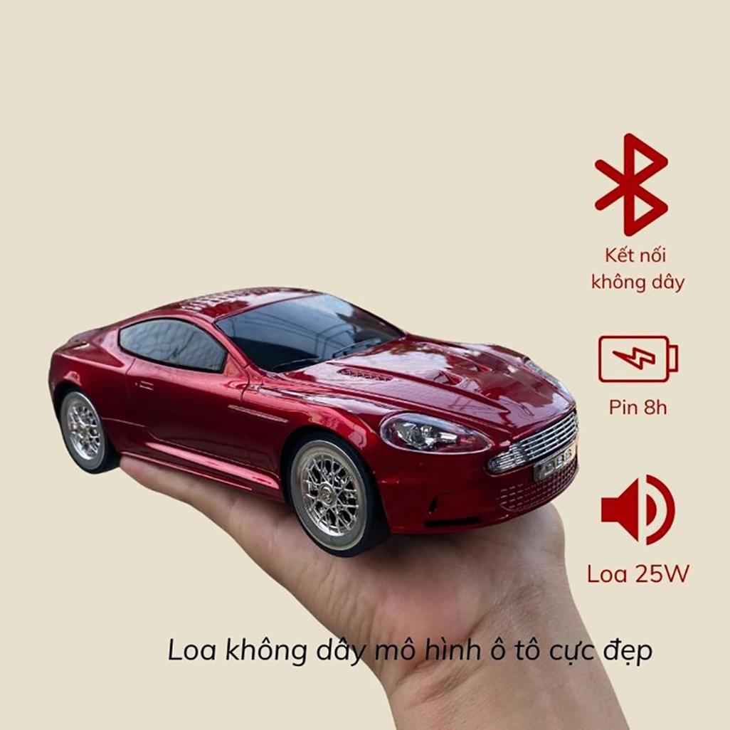 Loa Bluetooth Mini Hình Ô Tô WS-593 Nghe Nhạc Cực Hay, Âm Bass Mạnh Mẽ, Tạo Không Gian Rung Đập, Dồn Dập Với Loa 5W Tích Hợp, Đèn Led Nháy Đẹp Mắt, Hỗ Trợ Thẻ Nhớ, USB, FM. Mẫu Hot Hiện Nay.