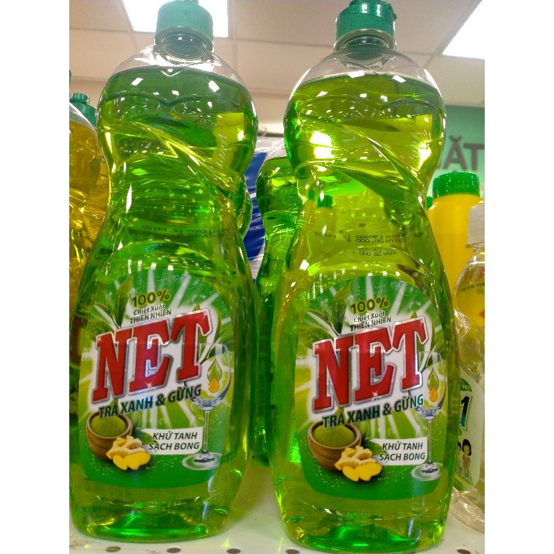 Nước Rửa Chén NET Trà Xanh & Gừng 750ml