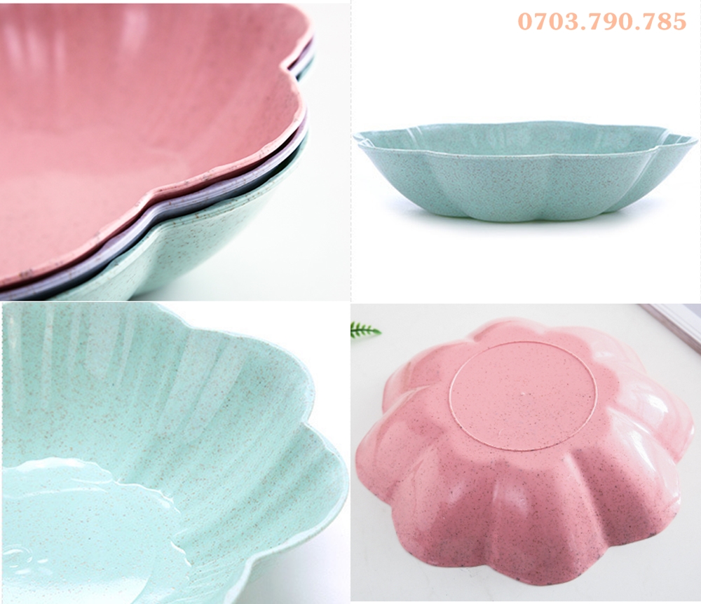 [HCM]Dĩa nhựa lúa mạch hình hoa size LỚN - KT: 27.5 cm