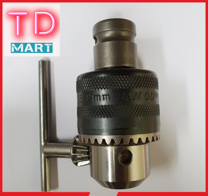 Côm Bộ chuyển máy bulong sang khoan đầu kẹp 13mm khóa tay