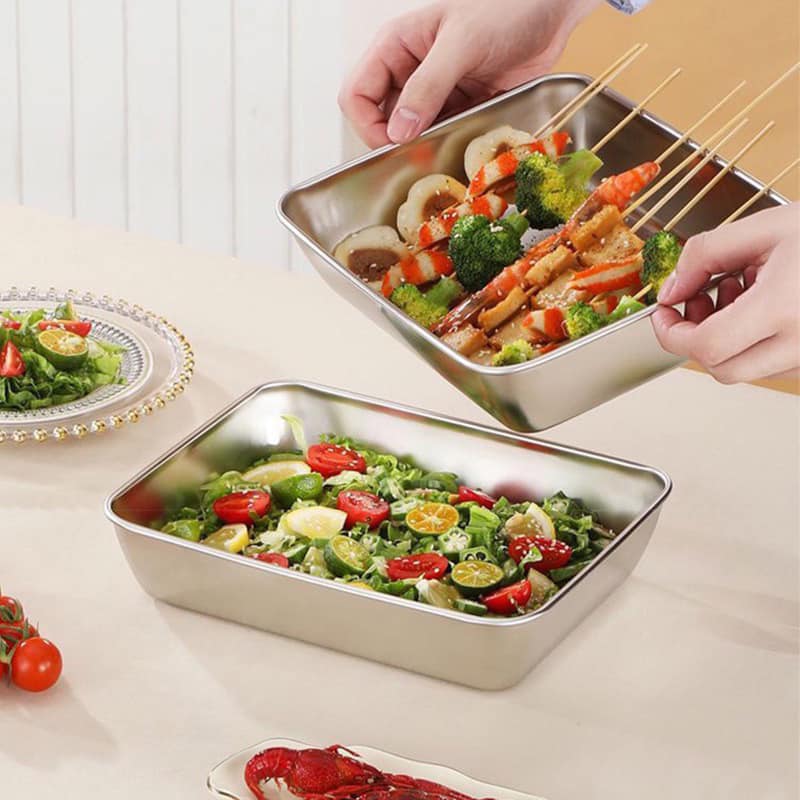 KHAY CHỮ NHẬT INOX 304 Size Lớn