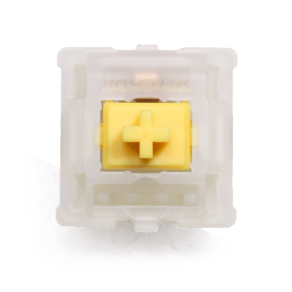 Cute keyboard cap Gateron CAP Milky Yellow V2 Switch Extras 5pin RGB Linear 63g mx stem switch for mechanical keyboard 50m with Acrylic Base Case
