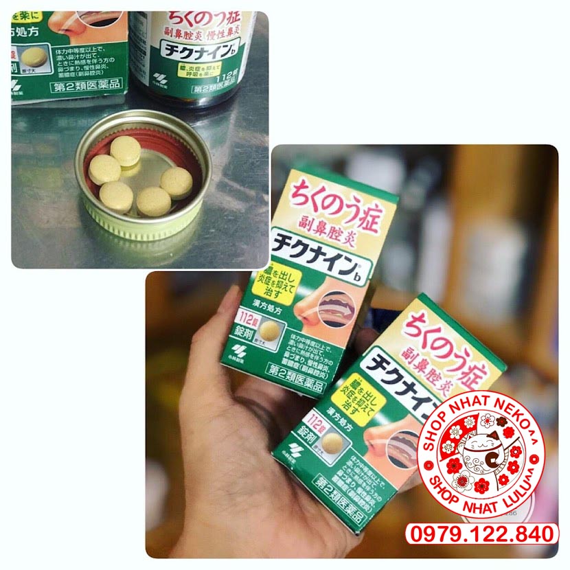 Lọ Viên viêm xoang mũi Nhật bản Kobayashi Chikunain 112 viên