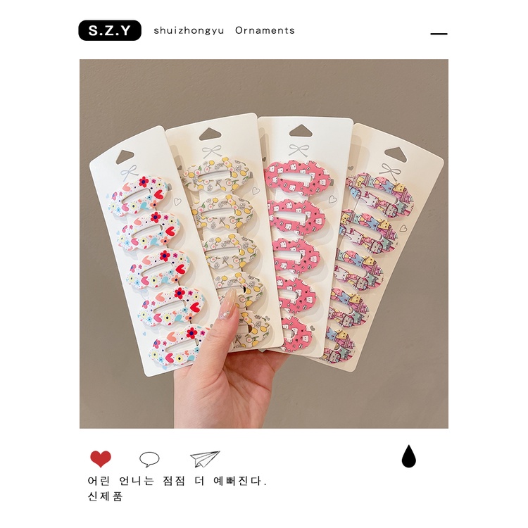 Set 5 Kẹp Tóc Dễ Thương Thời Trang Cho Bé Gái