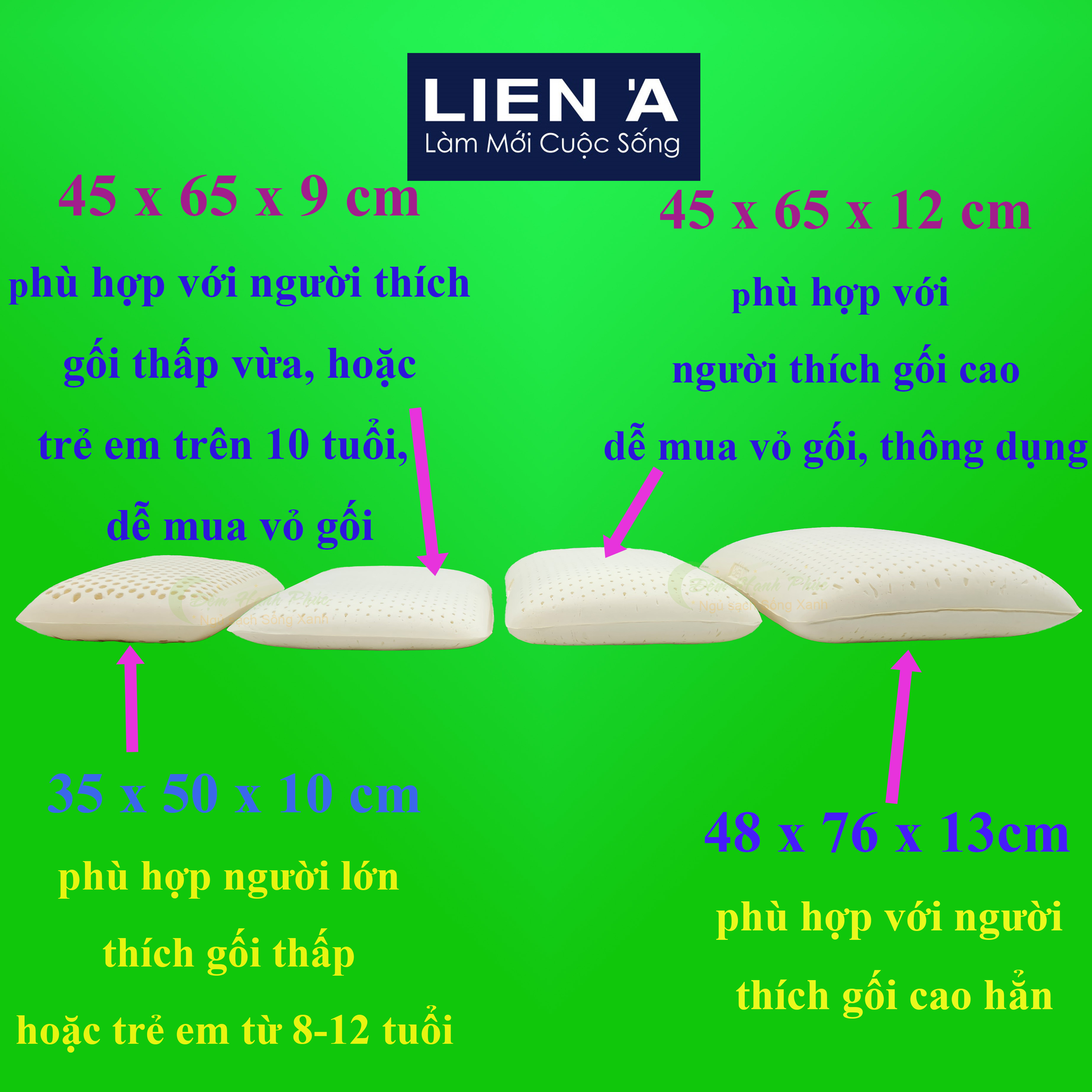Gối Cao Su Liên Á Oval- CHÍNH HÃNG