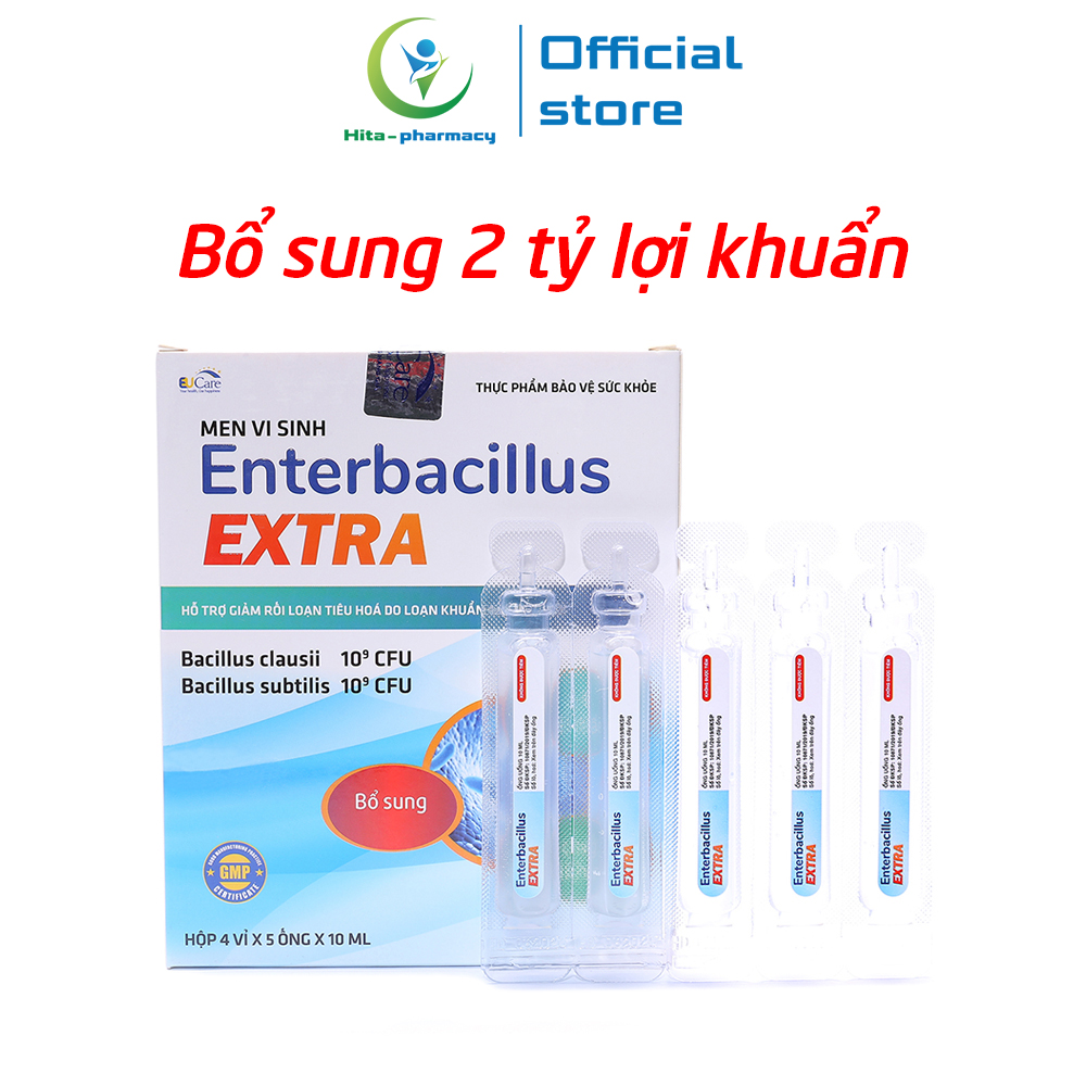 Men vi sinh dạng ống Enterbacillus Extra bổ sung 2 tỷ lợi khuẩn