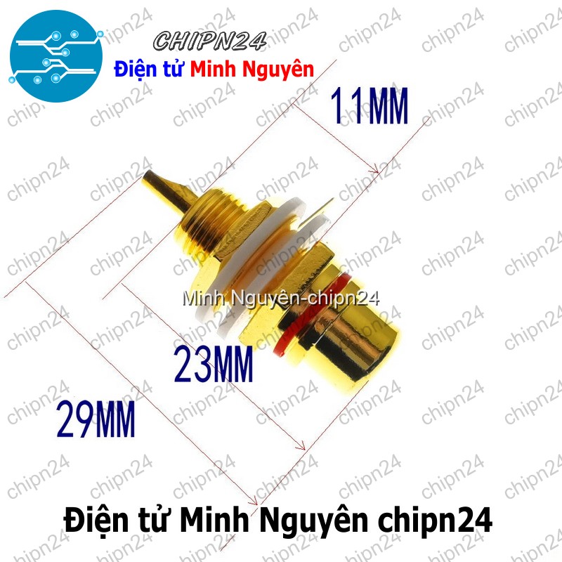 [1 cái] (F124.7) Đầu hàn Jack AV RCA Đỏ - HH005262
