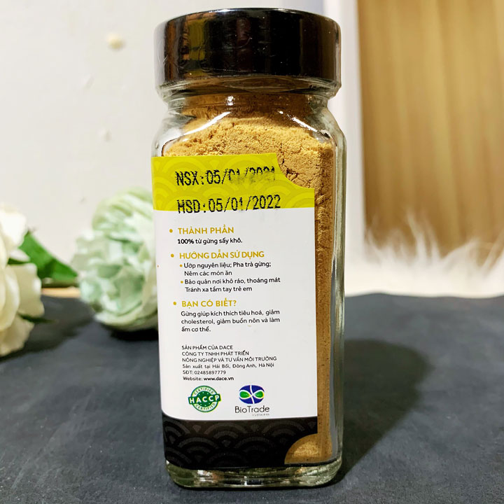Bột gừng hữu cơ Dace 45g