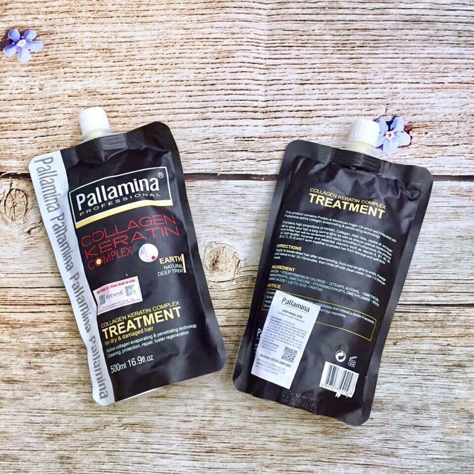 [HCM]Hấp Dầu Siêu Mềm Mượt Pallamina Collagen Keratin Complex 500Ml