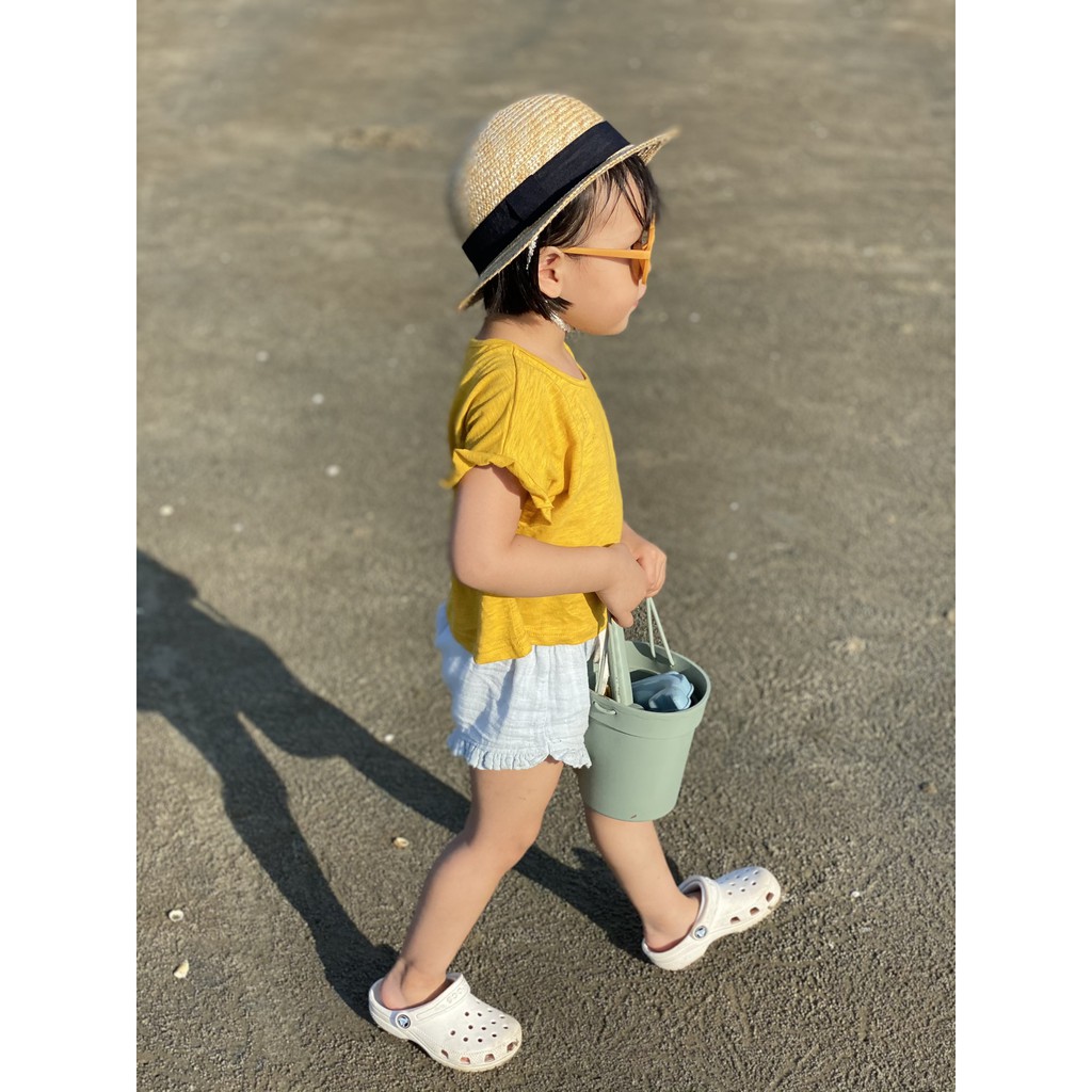 Slub Croptop Shirt Macro & Micro (Áo Bé Gái Dáng Lửng)