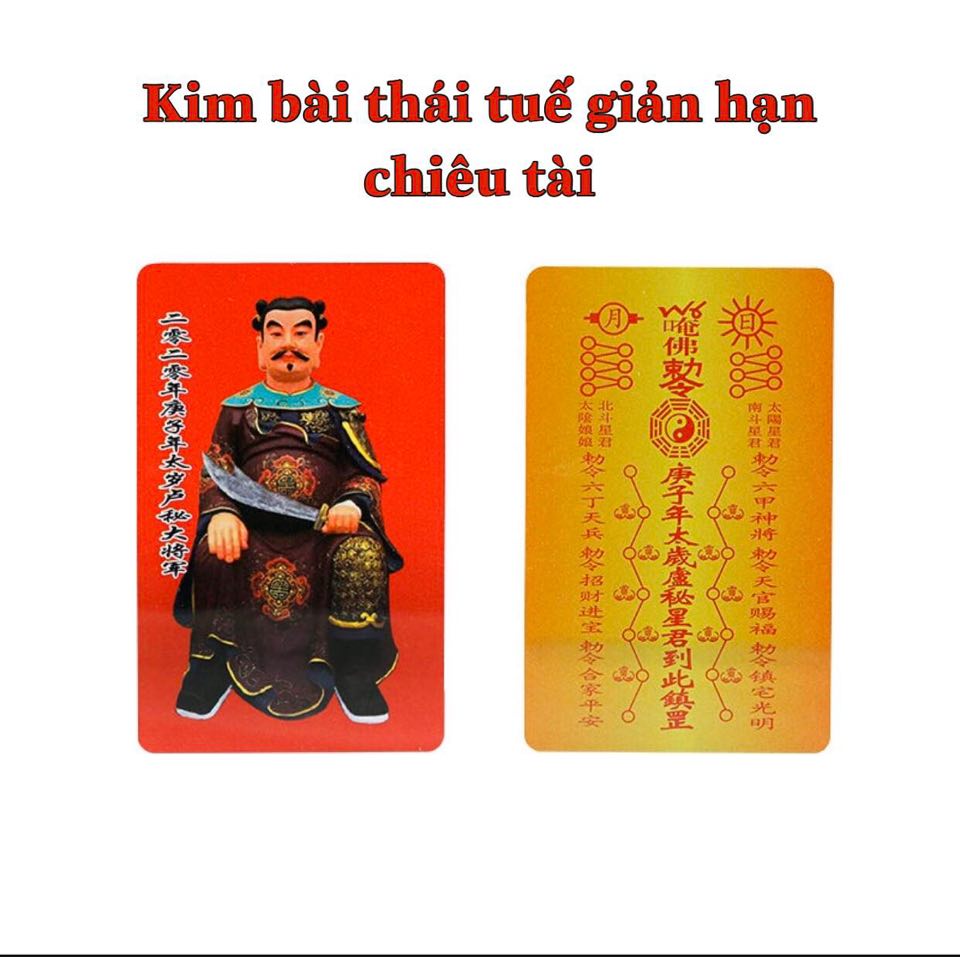 Kim bài Thái Tuế giải hạn, chiêu tài lộc